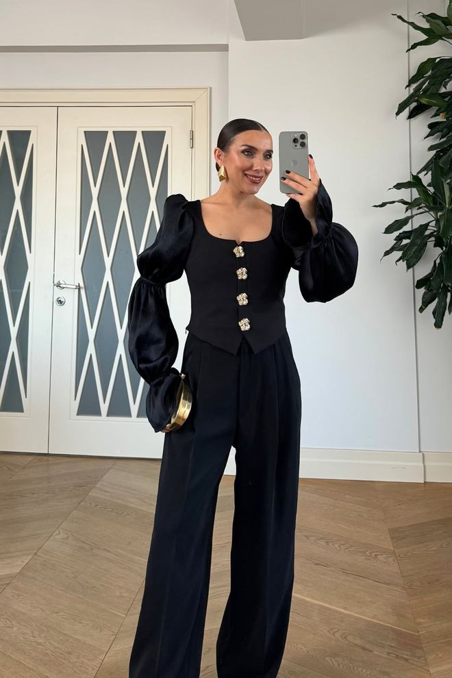 Tuba Black Elegant Formal Vintage Shirt Wholesale Clothing 5