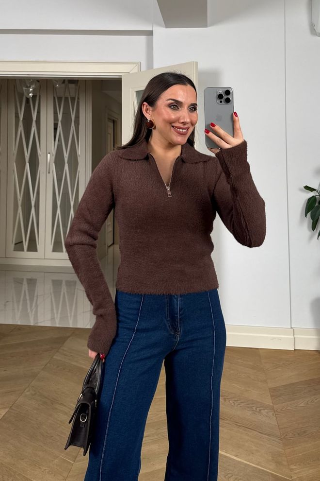 Tuba Rudas Kasdienis Elegantiškas Slim Fit Kardiganas Didmeninė prekyba drabužiais Kokteilinė