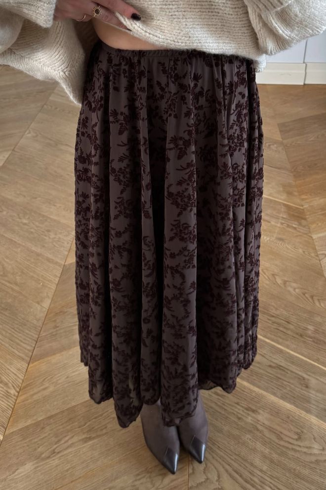 Tuba Black Boho Elegant Asymmetrical Midi Skirt Wholesale Clothing 5