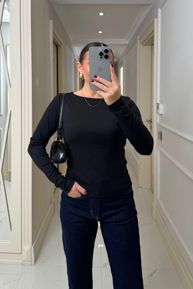 Tuba Cardigan Nero Slim Fit Casual Con Scollo A Barca Abbigliamento all'ingrosso 1