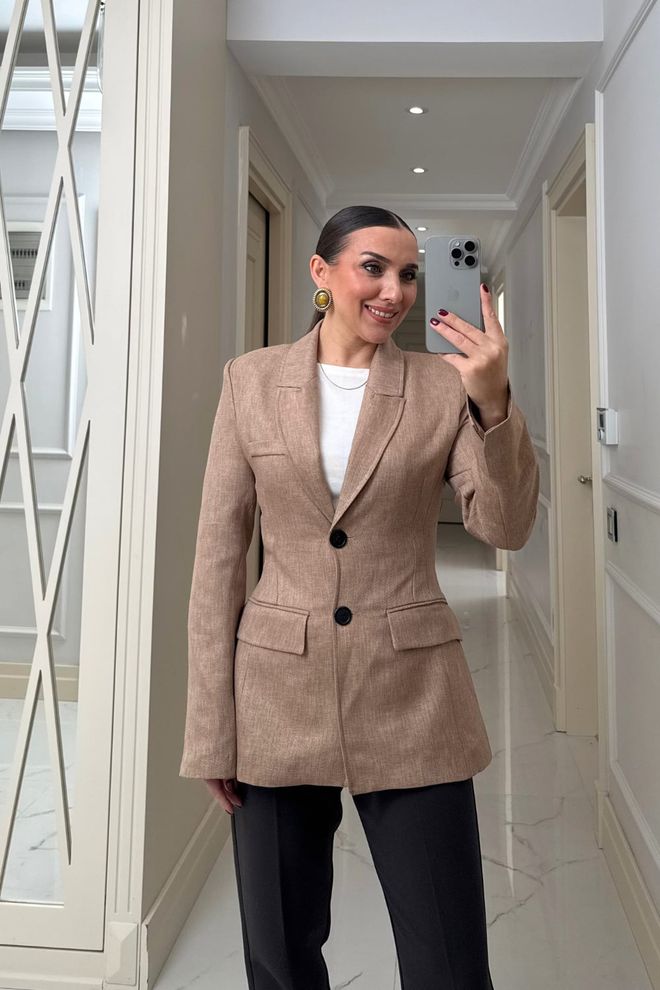 Tuba Beige Formal Elegant Jacket Wholesale Clothing Work