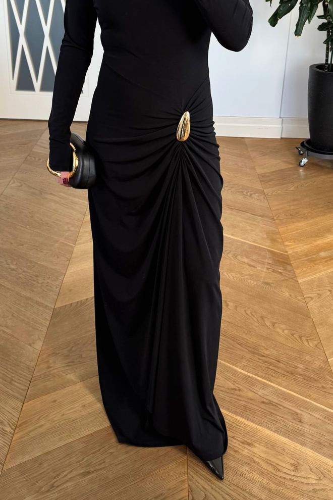 Tuba Elegant Black Sheath Dress With Long Sleeves Wholesale Clothing Cocktail