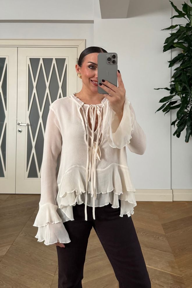 Tuba Camisa Branca Elegante Boho Casual Roupas por atacado Casual