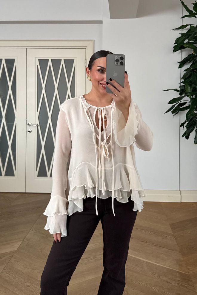 Tuba White Elegant Boho Casual Shirt Wholesale Clothing Work