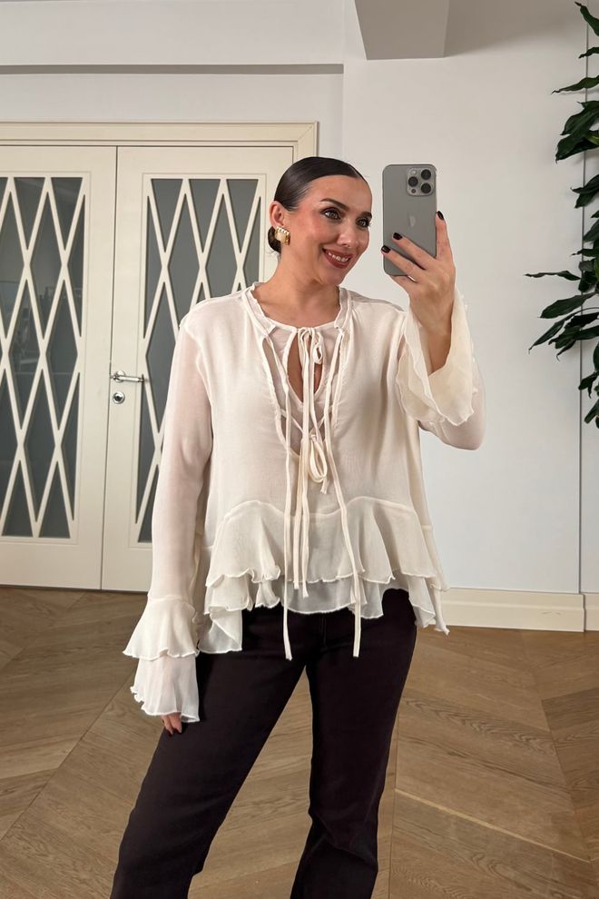 Tuba White Elegant Boho Casual Shirt Wholesale Clothing 5