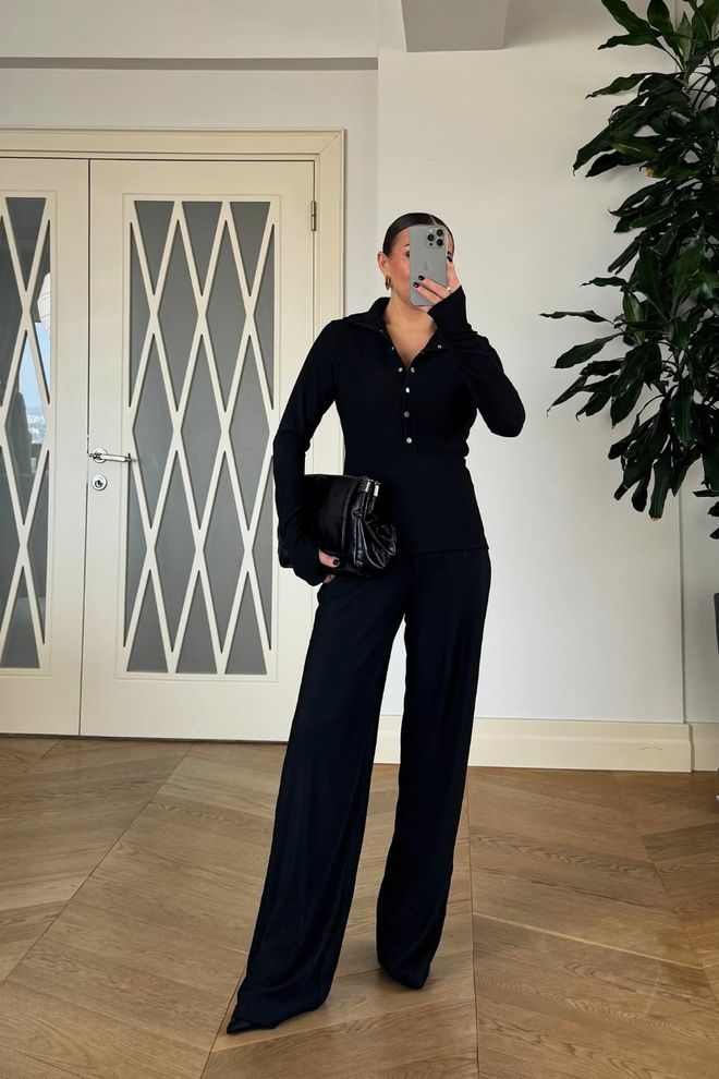 Tuba Black Casual Elegant Slim Fit Cardigan Wholesale Clothing Fall