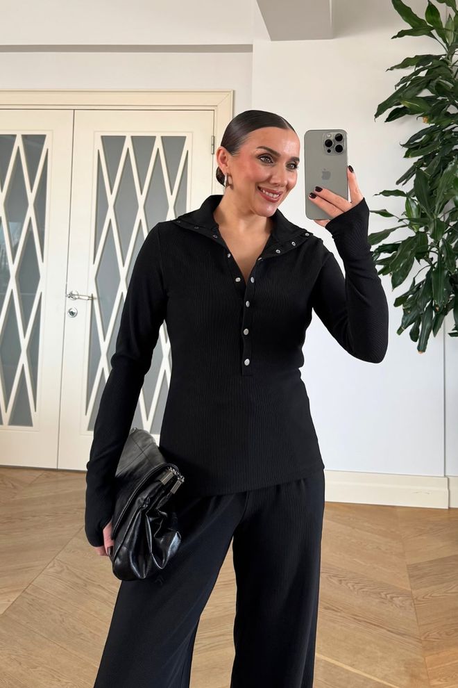 Tuba Black Casual Elegant Slim Fit Cardigan Wholesale Clothing 5