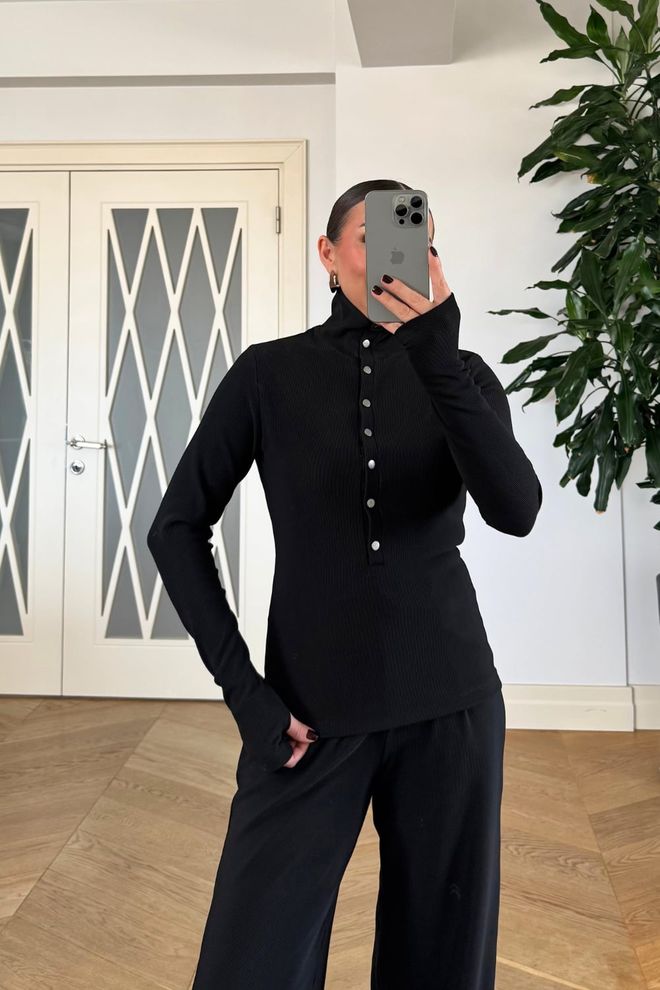 Tuba Black Casual Elegant Slim Fit Cardigan Wholesale Clothing Elegant