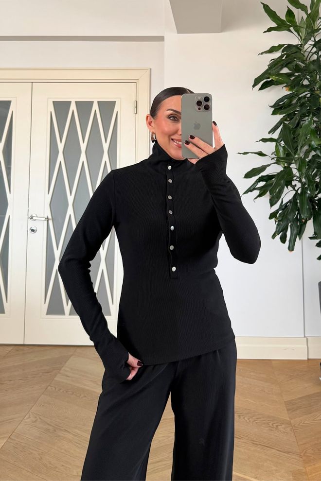 Tuba Black Casual Elegant Slim Fit Cardigan Wholesale Clothing Spring