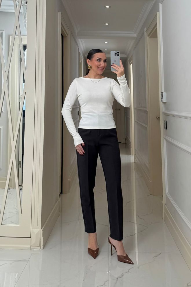 Tuba White Elegant Fitted Cardigan With Boat Neck Wholesale Clothing Casual