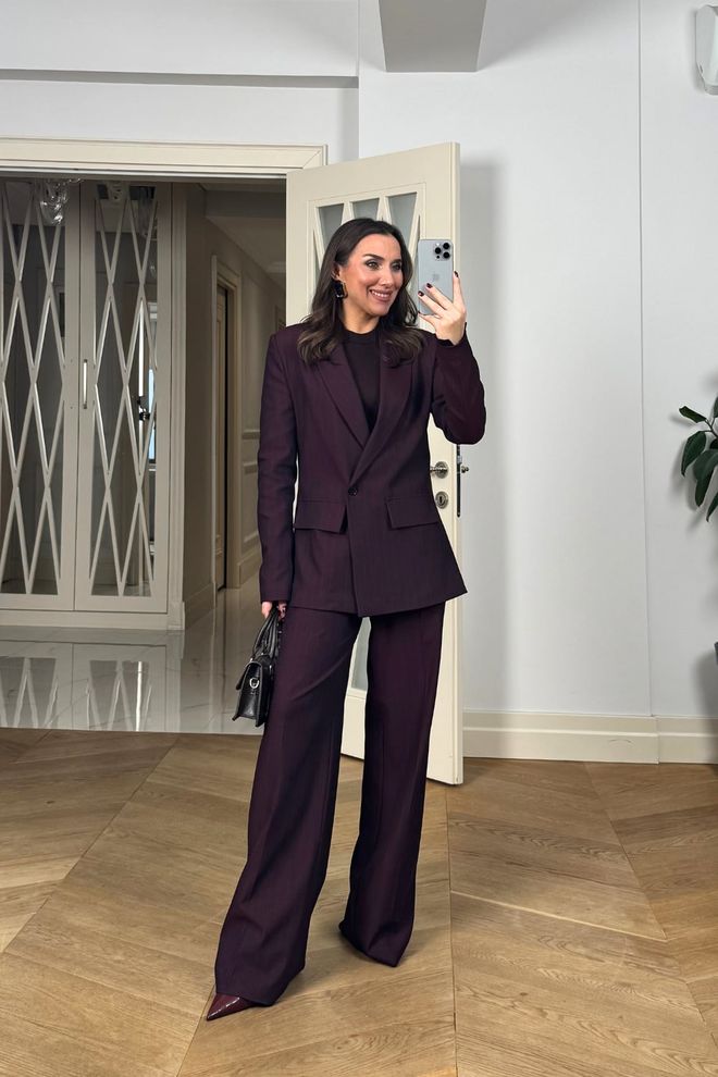 Tuba Claret Red Formal Elegant Suit Wholesale Clothing 5