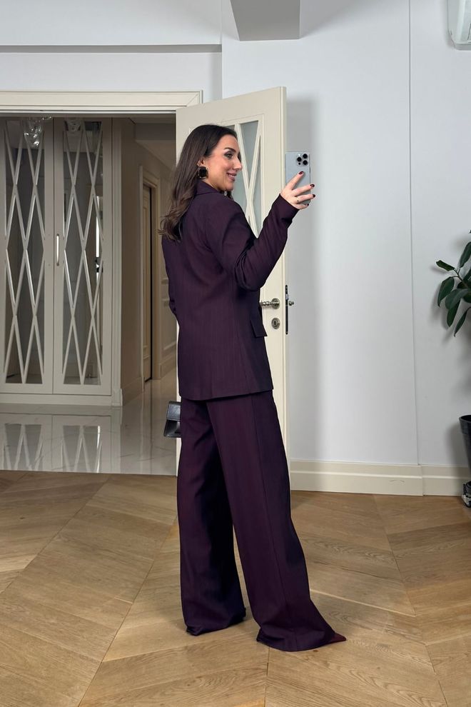 Tuba Claret Red Formal Elegant Suit Wholesale Clothing 8