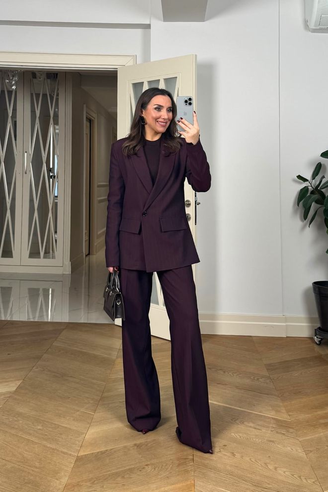 Tuba Claret Red Formal Elegant Suit Wholesale Clothing 1