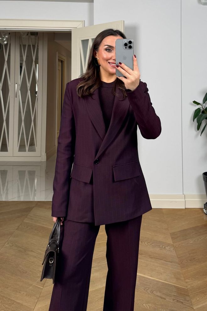 Tuba Claret Red Formal Elegant Suit Wholesale Clothing Christmas