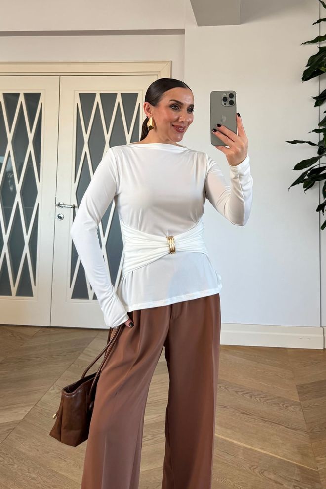 Tuba White Elegant Formal Casual Shirt Wholesale Clothing 5