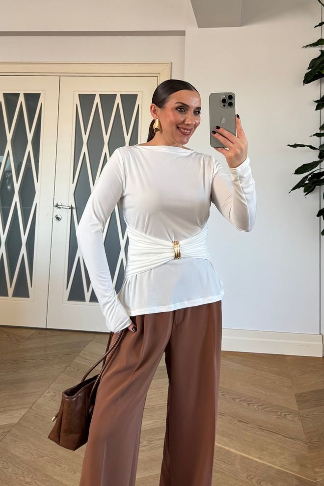 Tuba Biała Elegancka Formalna Casualowa Koszula Hurtowa sprzedaż odzieży Casual