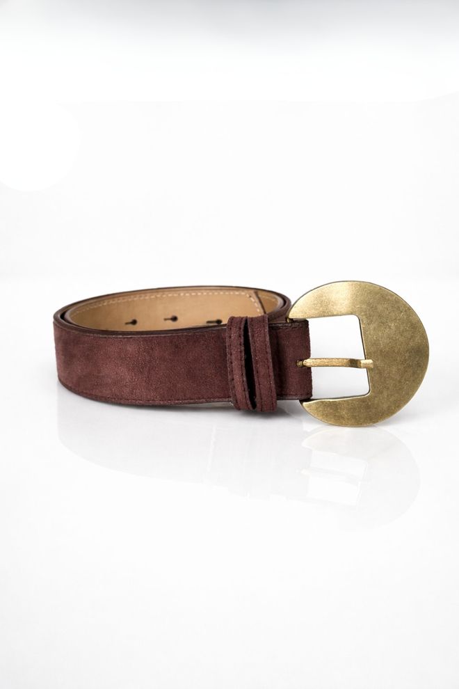 Tuba Suede Women's Belt With Oval Buckle Bitter Wholesale Clothing 0