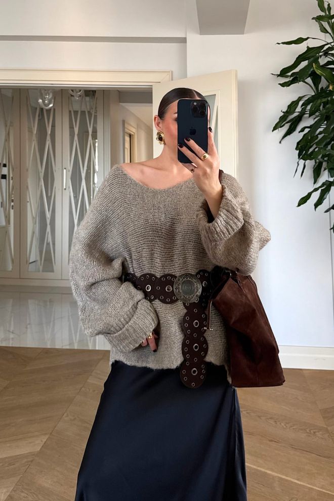 Tuba Beige Cardigan Oversized Fit Long Sleeve Open Front Wholesale Clothing 1