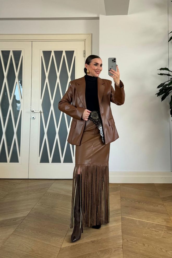 Tuba Brązowy Elegancki Jednorzędowy Płaszcz Hurtowa sprzedaż odzieży Boho