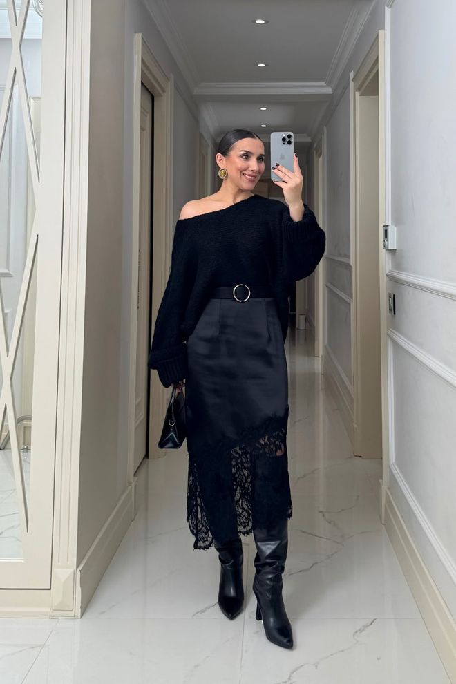 Tuba Черная Элегантная Юбка карандаш С Высокой Талией Миди Оптовая продажа одежды Винтаж