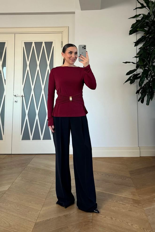 Tuba Claret Red Elegant Formal Shirt Wholesale Clothing 5