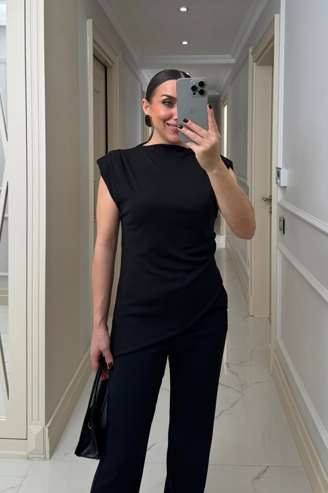 Tuba Black Elegant Formal Casual Shirt Wholesale Clothing 1