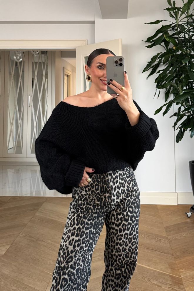 Tuba Black Casual Elegant Oversized Cardigan Wholesale Clothing Lounge