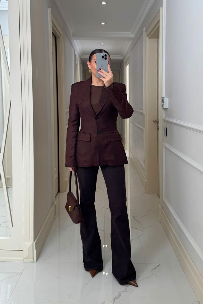 Tuba Claret Red Jacket Single Breasted Blazer Wholesale Clothing Work