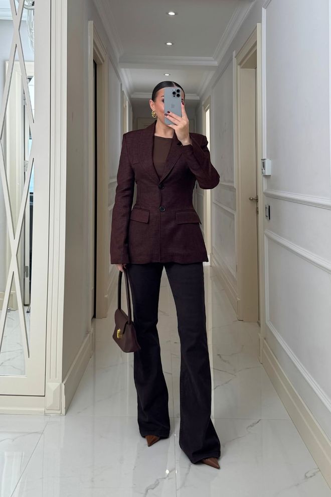 Tuba Claret Red Jacket Single Breasted Blazer Wholesale Clothing 1