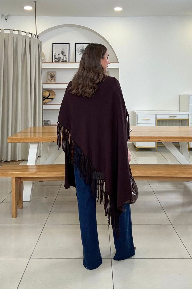 Tuba Brown Cardigan With High Neck And Cap Sleeves Wholesale Clothing Spring