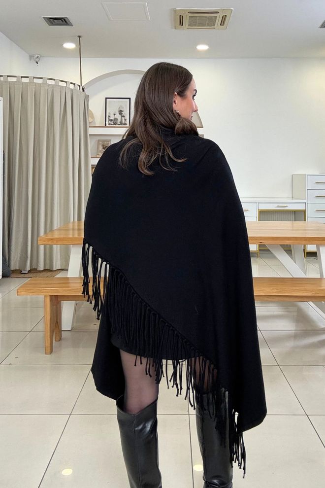 Tuba Black Oversized Fit Long Sleeve Cardigan Wholesale Clothing Spring