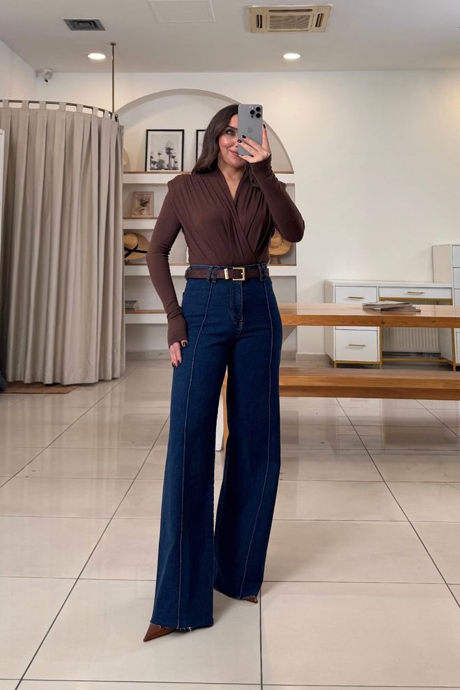 Tuba Brown Elegant Formal Blouse Wholesale Clothing 5