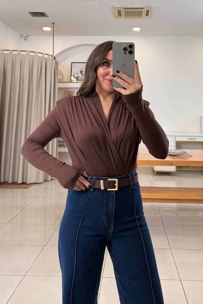 Tuba Brown Elegant Formal Blouse Wholesale Clothing Spring