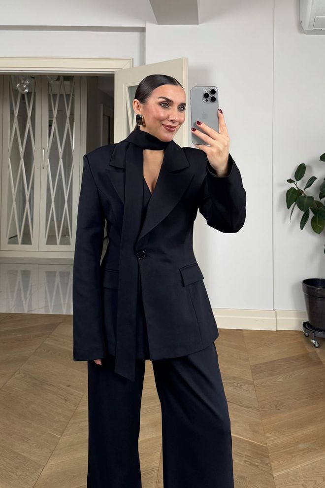 Tuba Black Formal Elegant Jacket Wholesale Clothing Formal