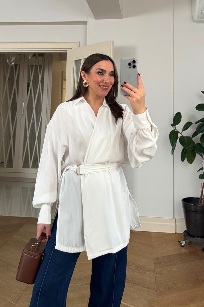 Tuba Camicia Bianca Casual Elegante Formale Abbigliamento all'ingrosso Casuale