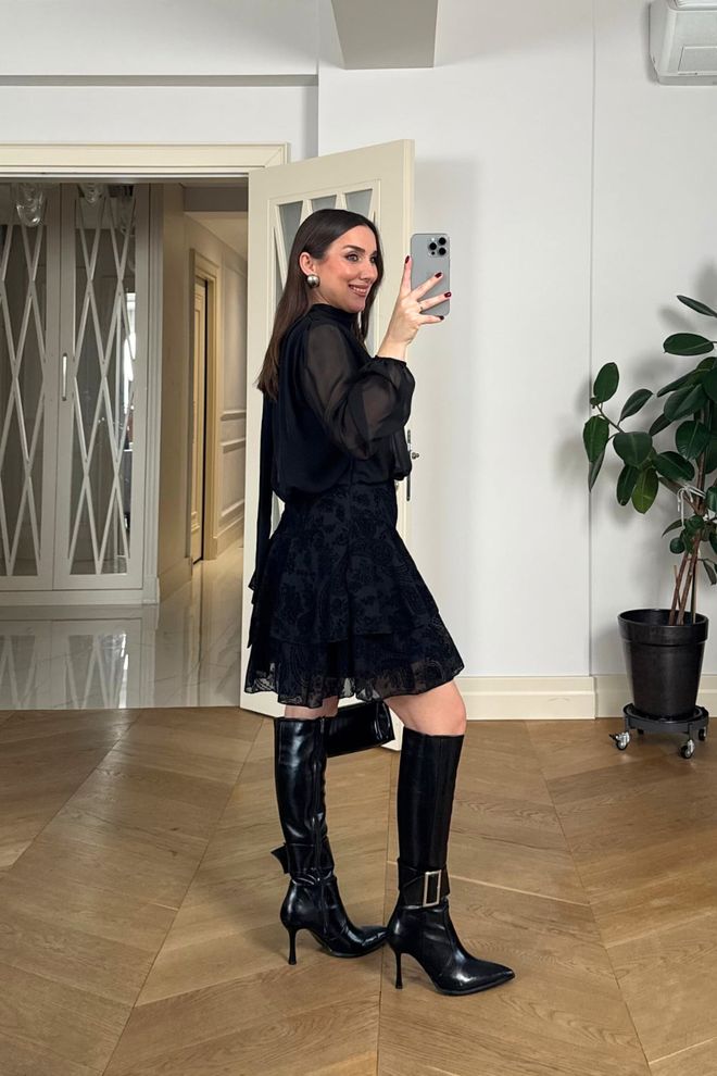 Tuba Elegant Black A Line Mini Dress With Paisley Pattern Wholesale Clothing Cocktail