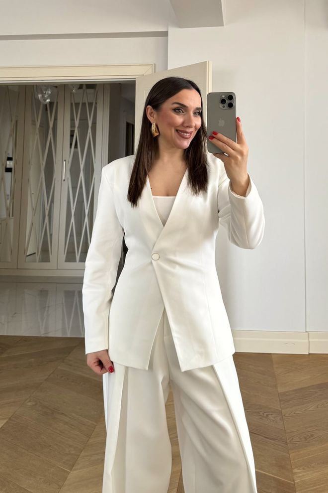 Tuba White Elegant Formal Jacket Wholesale Clothing Elegant