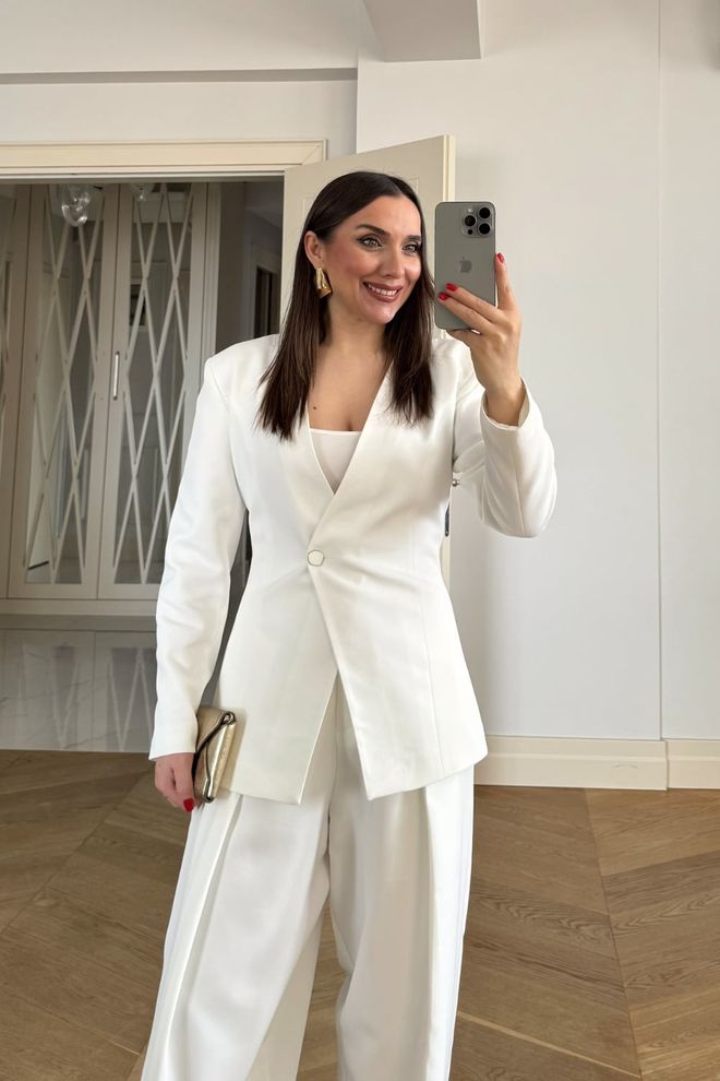 Tuba White Elegant Formal Jacket Wholesale Clothing Work