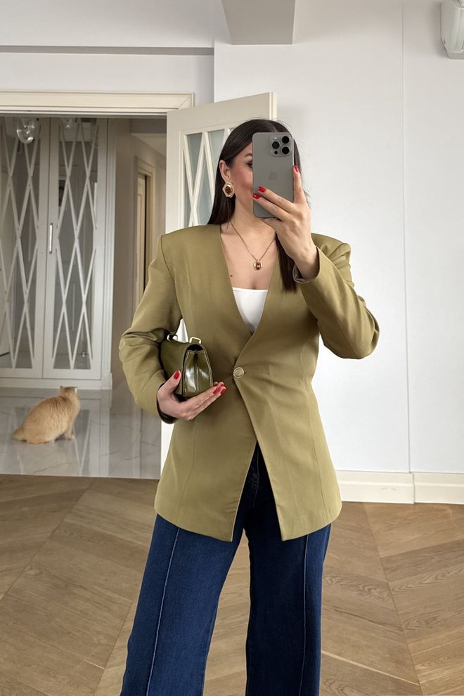 Tuba Khaki Formal Elegant Vintage Jacket Wholesale Clothing 5