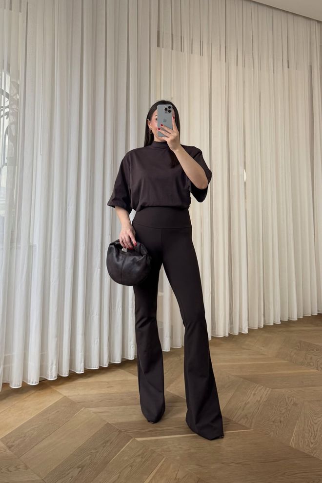 Tuba Black Elegant Formal Casual Pants Wholesale Clothing Work