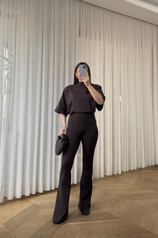 Tuba Black Elegant Formal Casual Pants Wholesale Clothing Casual
