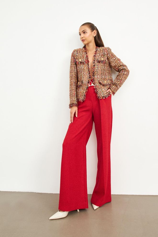 Umay Chaqueta Mezcla De Colores Blazer De Un Solo Pecho Elegante Ropa al por mayor Antiguo