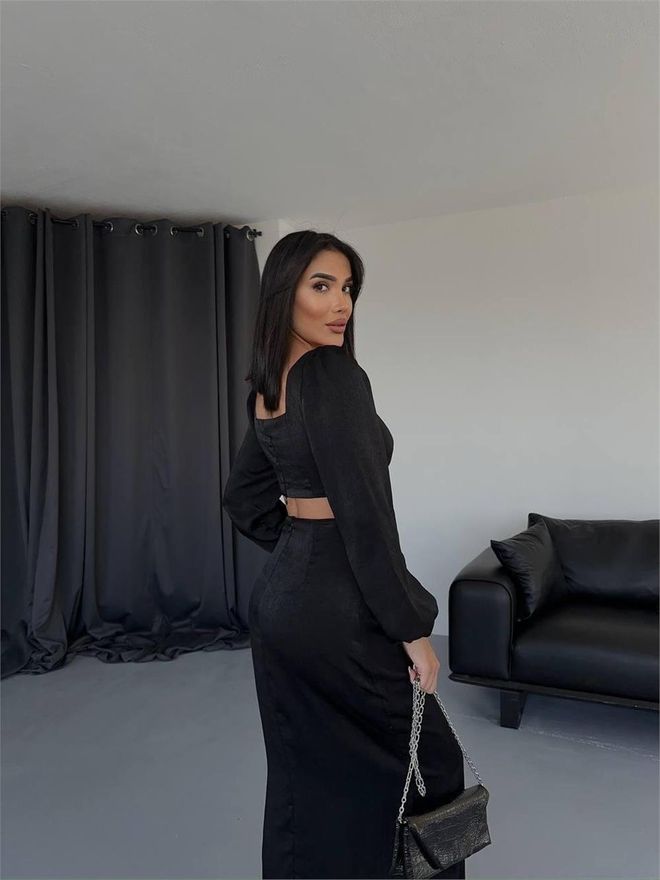 Umay Schwarz Sexy Glam Elegant Bodycon Kleid Großhandelskleidung Sexy