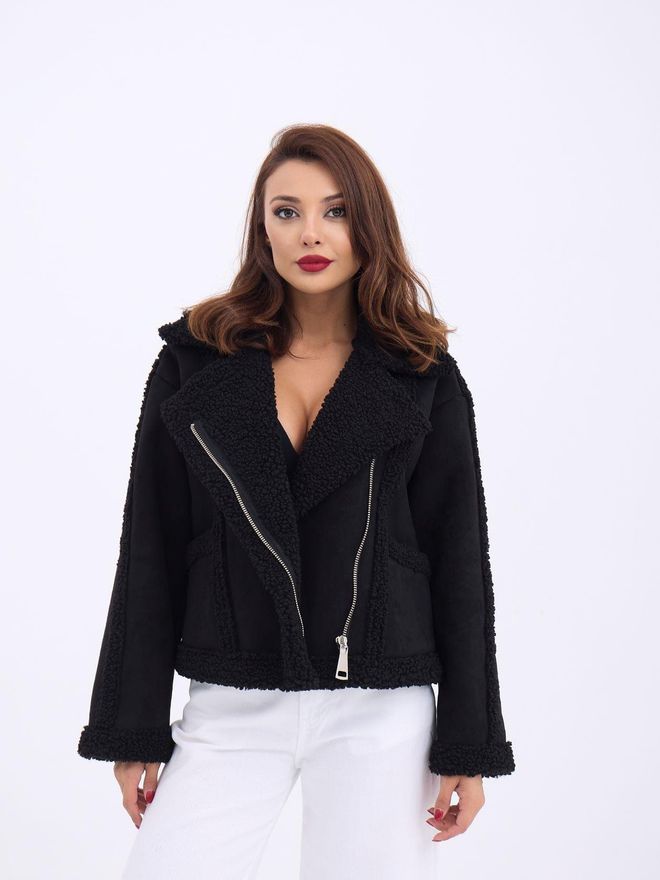 Umay Chaqueta Biker Negra Ropa al por mayor Casual