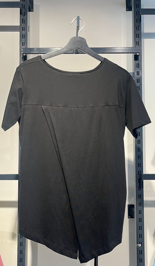 Umay Nero Maglietta Casual Abbigliamento Di Strada Elegante Abbigliamento all'ingrosso Casuale