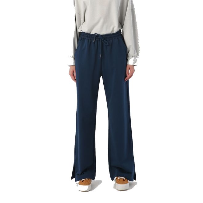 Velvet Marineblau Jogginghose Mit Kordelzug Großhandelskleidung Lässig