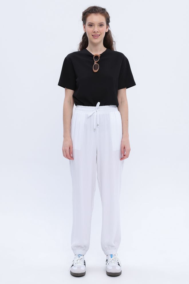 Velvet White Casual Sport Jogger Pants Wholesale Clothing 1