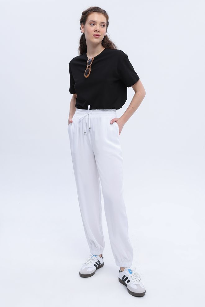 Velvet White Casual Sport Jogger Pants Wholesale Clothing Lounge
