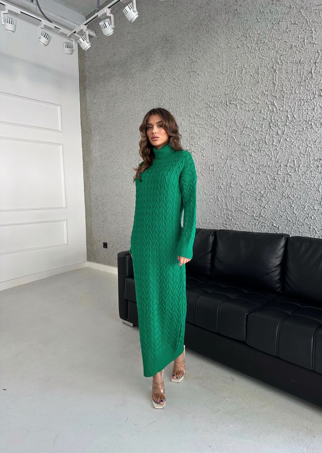 Velvet Groene Vloerlange Trui Jurk Met Coltrui En Rechte Lange Mouwen Voor Herfst En Winter Groothandel Kleding Bescheiden