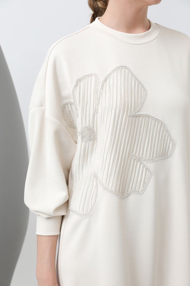 Velvet Beige Modest Casual Elegant Tunic Wholesale Clothing Casual